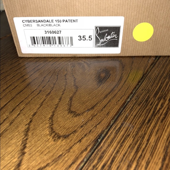 NWT Christian Louboutin CYBERSANDALE PATENT Black - Picture 2 of 8